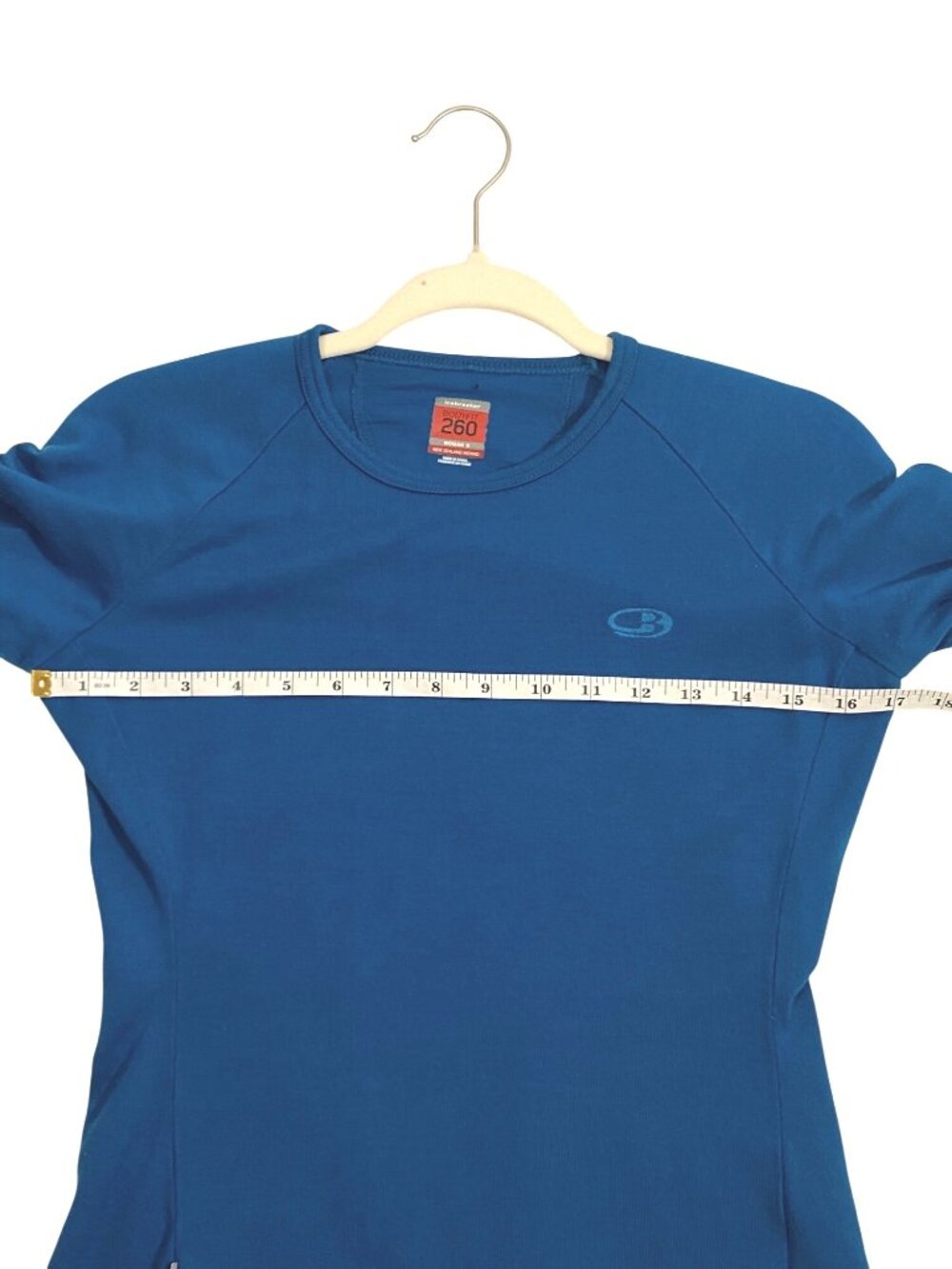 Icebreaker Bodyfit 260 Merino Wool Teal Blue Long Sleeve Base Layer Top S - Picture 6 of 8
